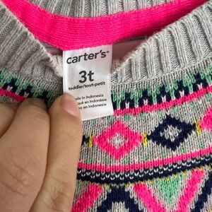 Carter's Vibrant Gray and Pink Women's Sweater